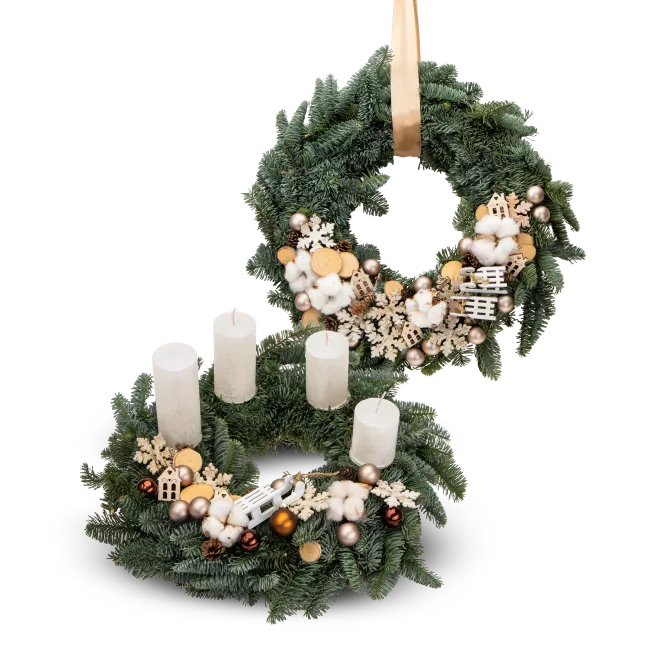 Christmas set of wreaths